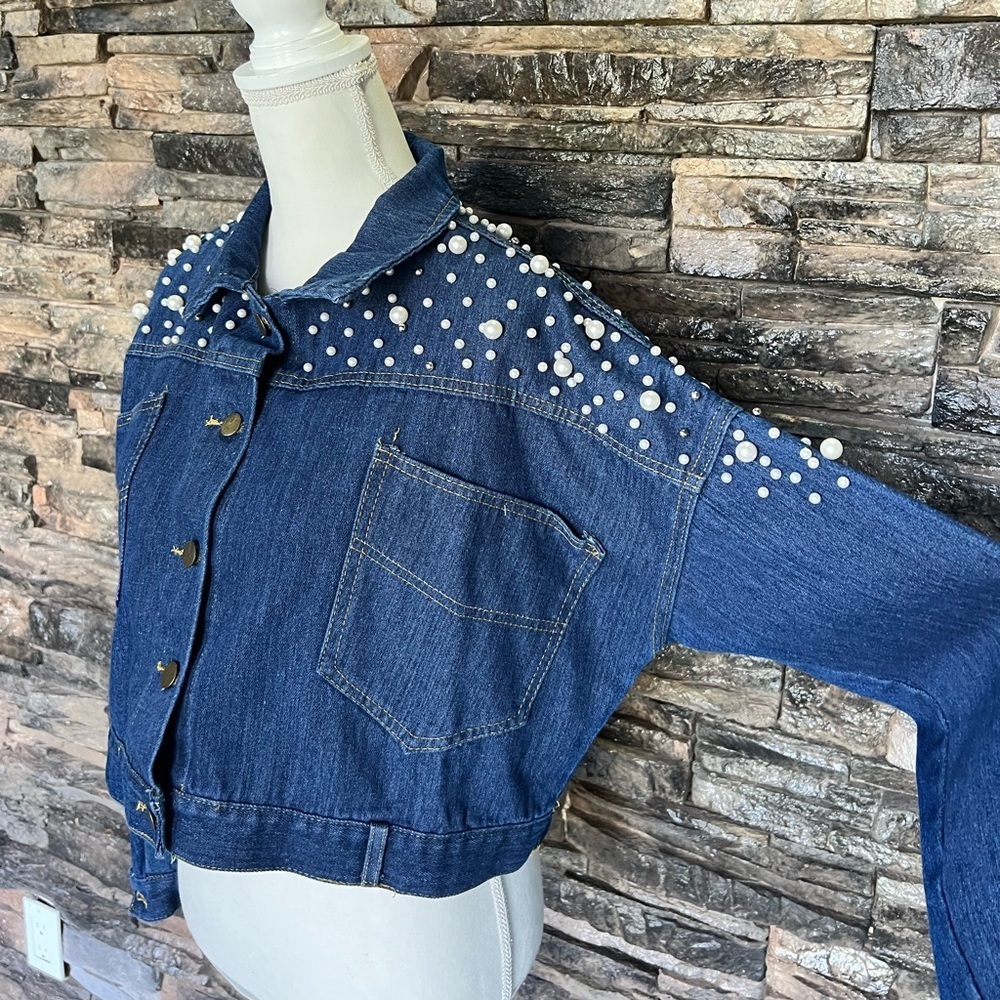J. NNA Denim Jacket with Studs - Picture 8 of 16